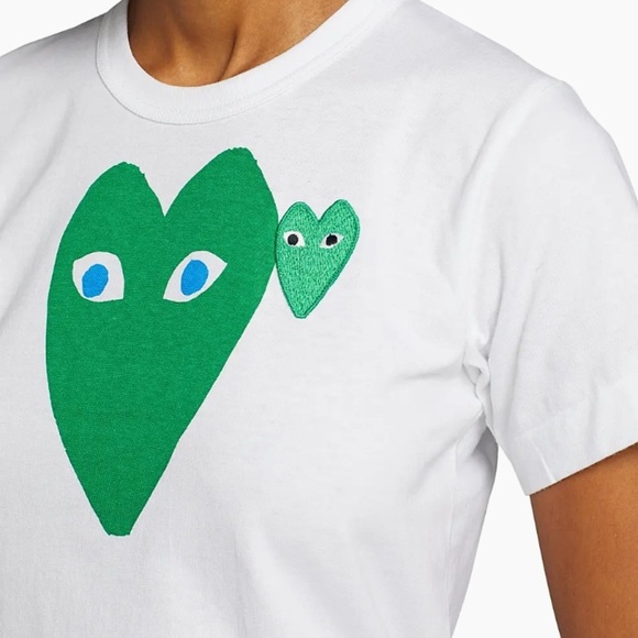 Comme des Garçons PLAY Double Heart T-Shirt - Picture 4 of 10